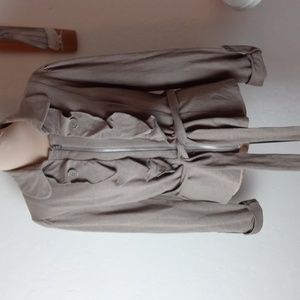 Eyeshadow Ruffled Front Jacket